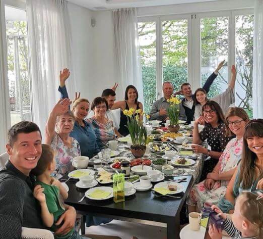 Iwona Lewandowska with her family.